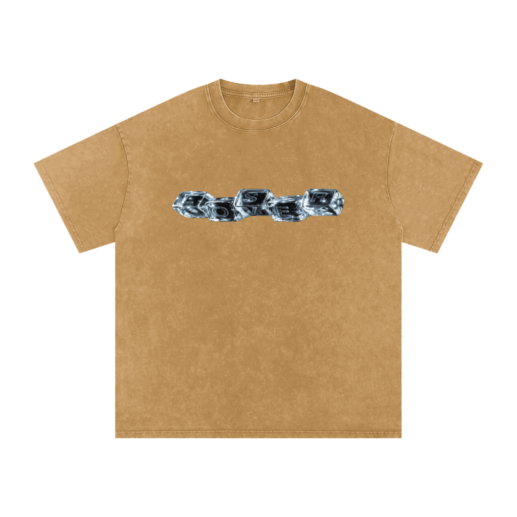 Snow Washed Oversized Cotton T-Shirt