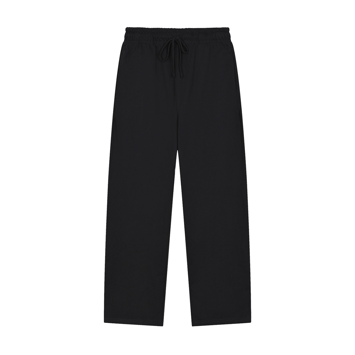 Straight-Leg Sweatpants | Blackish Green Cotton-Poly Joggers