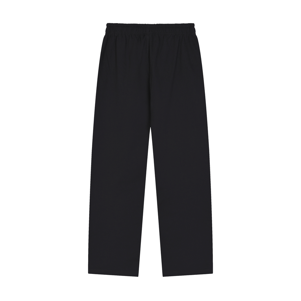 Straight-Leg Sweatpants | Blackish Green Cotton-Poly Joggers