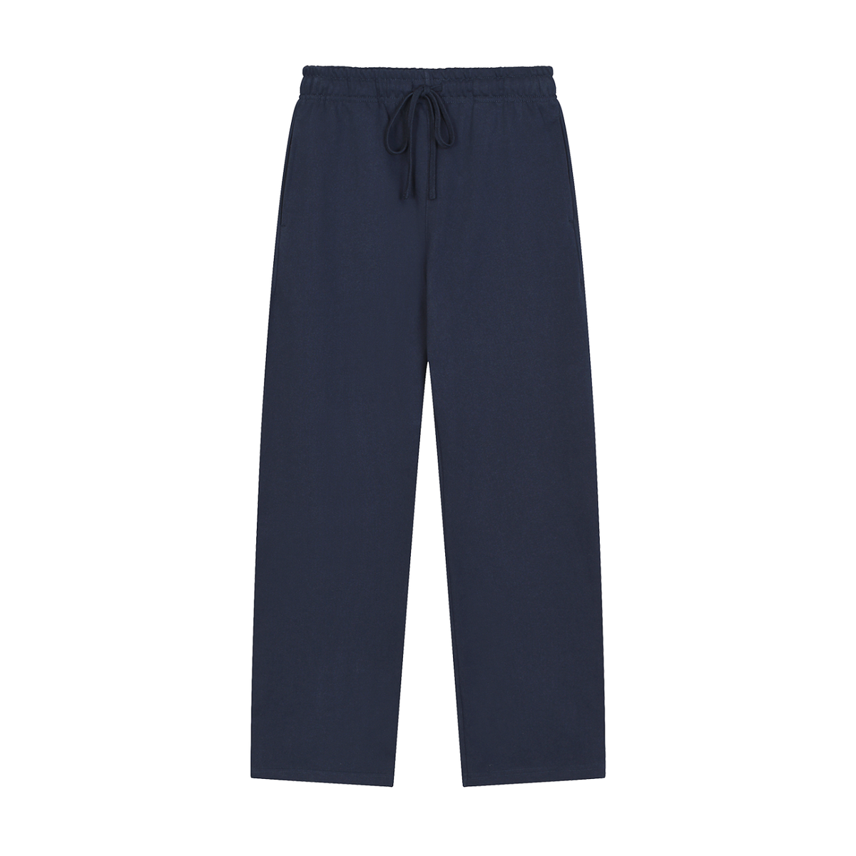 Straight-Leg Sweatpants | Blackish Green Cotton-Poly Joggers