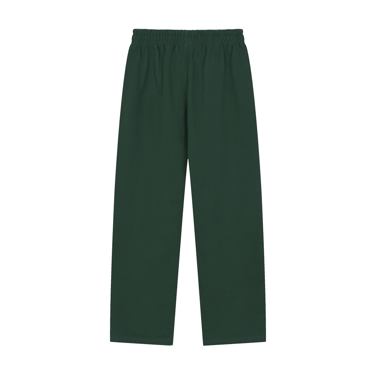 Straight-Leg Sweatpants | Blackish Green Cotton-Poly Joggers