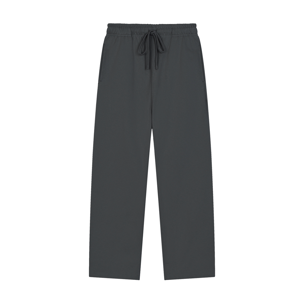 Straight-Leg Sweatpants | Blackish Green Cotton-Poly Joggers
