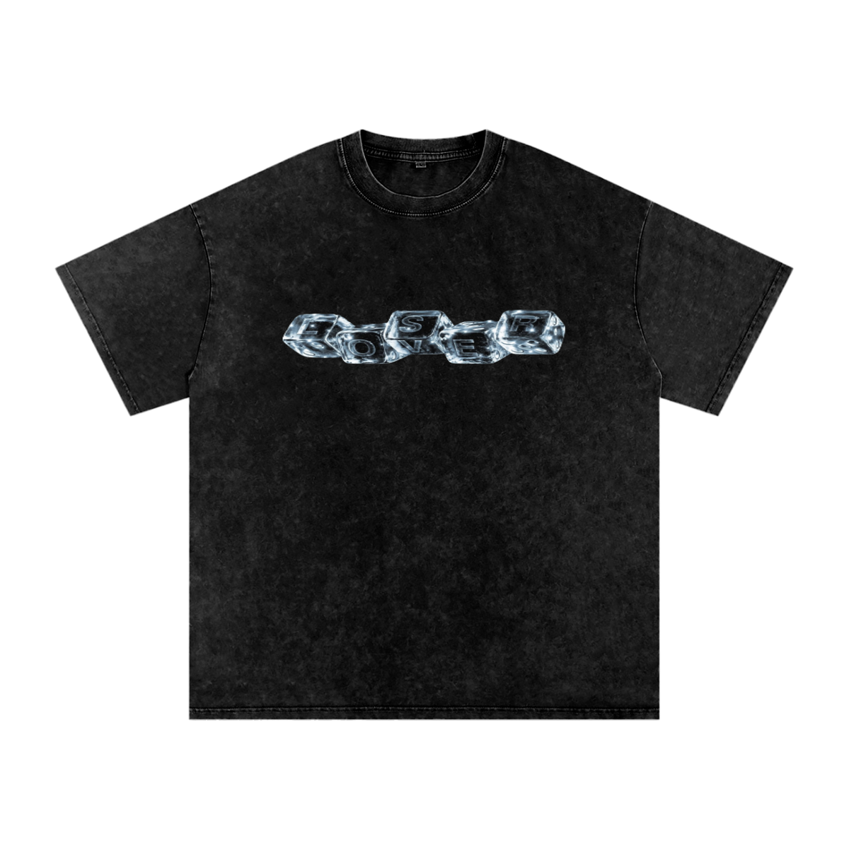 Snow Washed Oversized Cotton T-Shirt