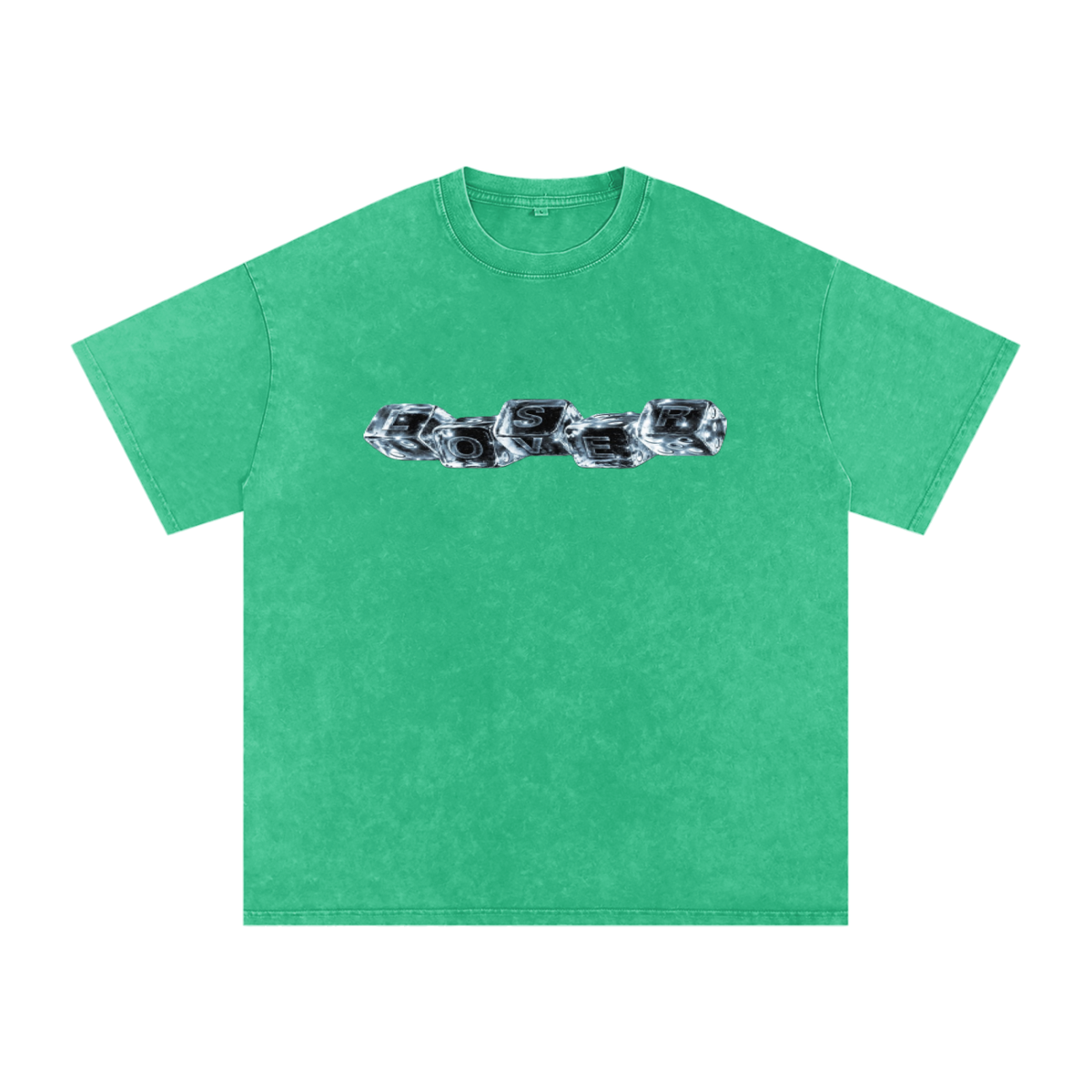 Snow Washed Oversized Cotton T-Shirt