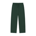 Straight-Leg Sweatpants | Blackish Green Cotton-Poly Joggers